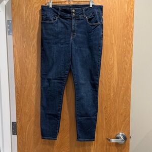 Seven7 Women's High Rise Dark Blue Jeans